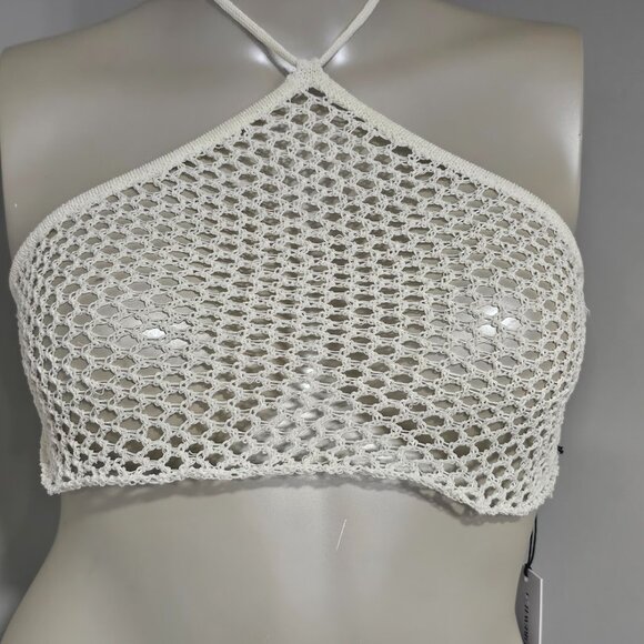 WeWoreWhat Fishnet Crochet Halter Top - Picture 2 of 9
